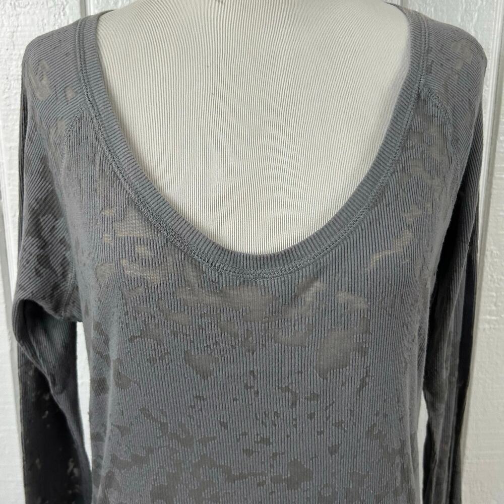OP Vintage Style Burnout Long Sleeve Tee Distressed Boho Size XXL - Picture 3 of 6